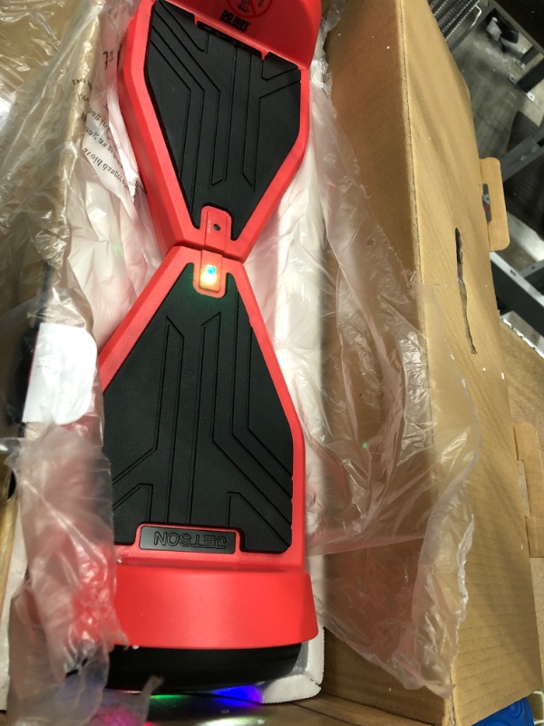 Photo 4 of (PARTS ONLY)Jetson All Terrain Light Up Self Balancing Hoverboard with Anti-Slip Grip Pads, for riders up to 220lbs Red