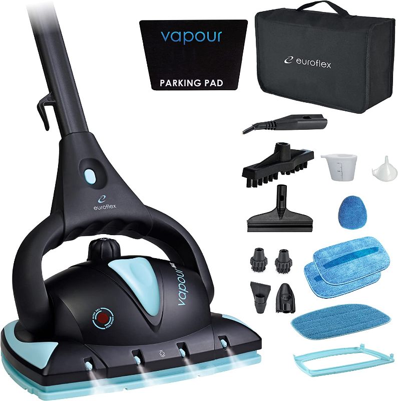 Photo 1 of Euroflex Vapour M4S Hybrid Steam Mop and Multi Purpose Steam Cleaner, All in one Steam Cleaner, High Pressure 40 PSI Heavy Duty Portable Steam Cleaner 275 Degrees F with Front Steam Boost
