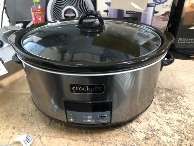 Photo 2 of *DAMAGED HANDLE* Crock-Pot Digital Slow Cooker - 8 qt - Black Stainless