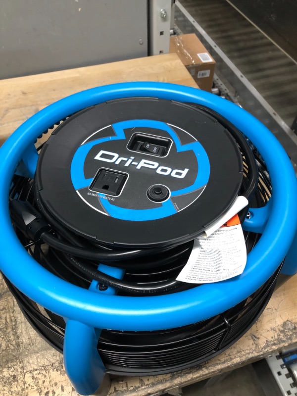 Photo 3 of Dri-Eaz Dri-Pod Pro Omnidirectional Floor, Carpet Dryer, Dry Cabinets Cars, Boats and RVs, Ventilates, F451, Item 121657, Durable, Lightweight, Blue/Black, 8.9 x 15.2 x 15.2 inches
