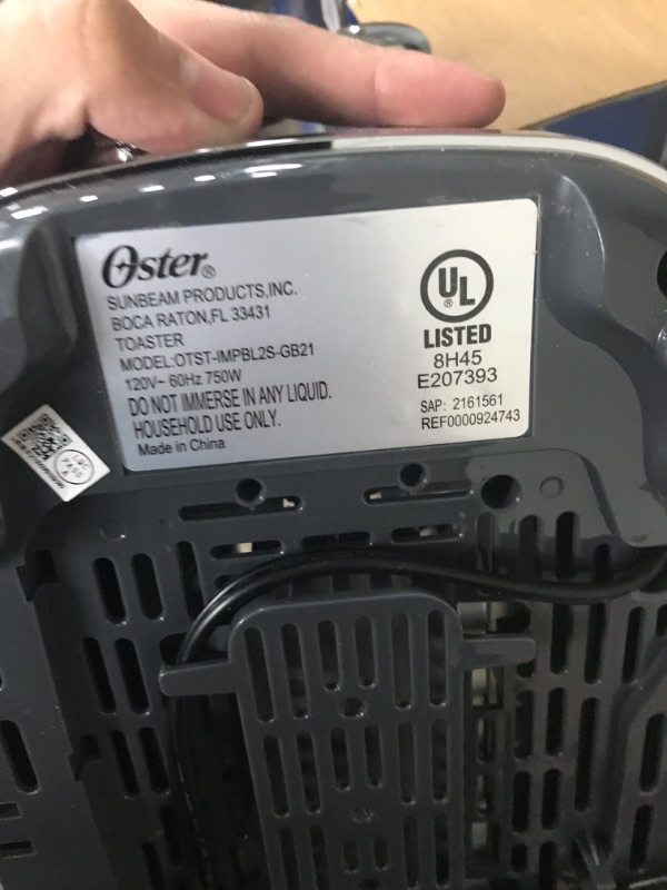 Photo 3 of ***TESTED POWERED ON***Oster® Retro 2-Slice Toaster with Quick-Check Lever, Extra-Wide Slots, Impressions Collection, Blue 2-Slice Blue