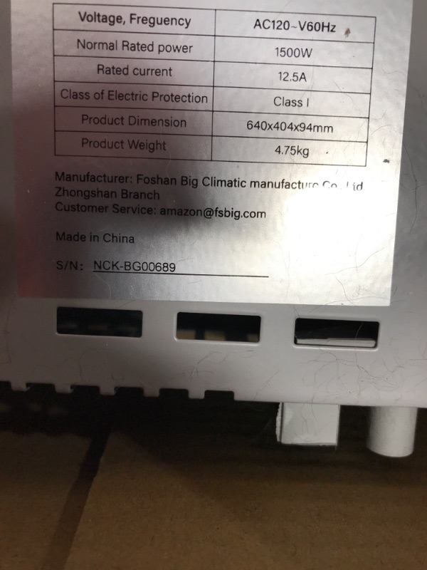 Photo 5 of  *TESTED POWERD* Ballu Convection Panel Heaters for Indoor Use large room?1500W Full Room Quiet heating With Adjustable Thermostat?Portable Standing/Wall Mounted?Energy Efficient Electric Heater for Bedroom,Bathroom Mechanic Control Box White