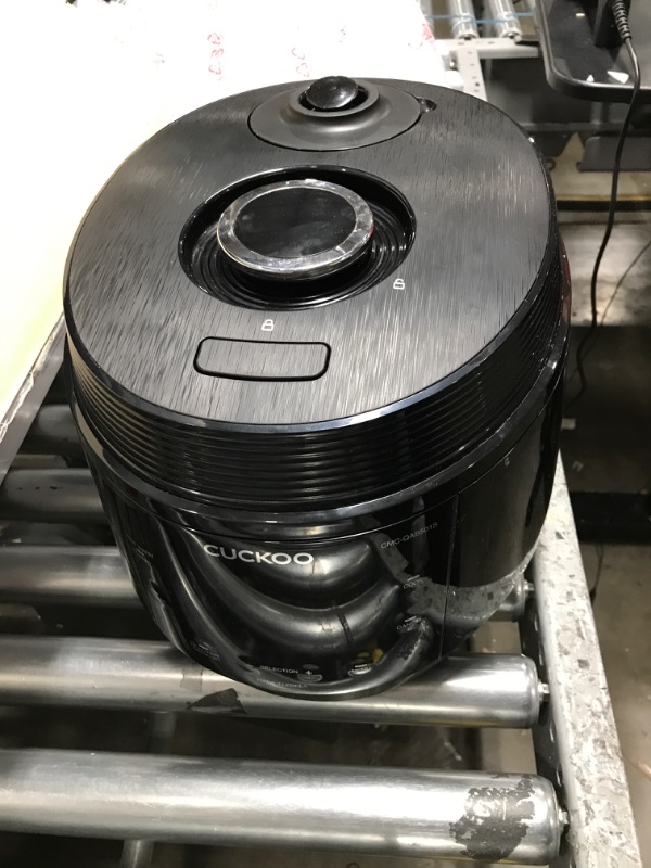 Photo 3 of  *TESTED POWERD ON * CUCKOO CMC-QAB501SB | 5QT. Standard 8-in-1 Pressure Cooker | 10 Menu Options: Slow Cooker, Sauté, Steamer, Yogurt & More, Made in Korea | Black Q50 Standard Aluminum Midnight Black