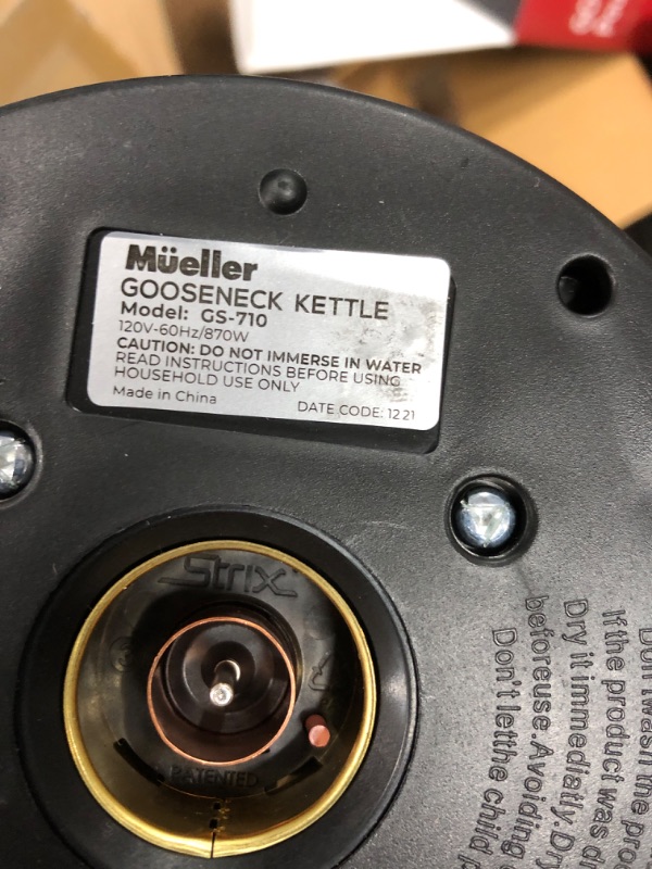 Photo 5 of *** POWERS ON *** Mueller Electric Gooseneck Kettle Pour Over Drip Coffee Maker Tea Kettle Matte