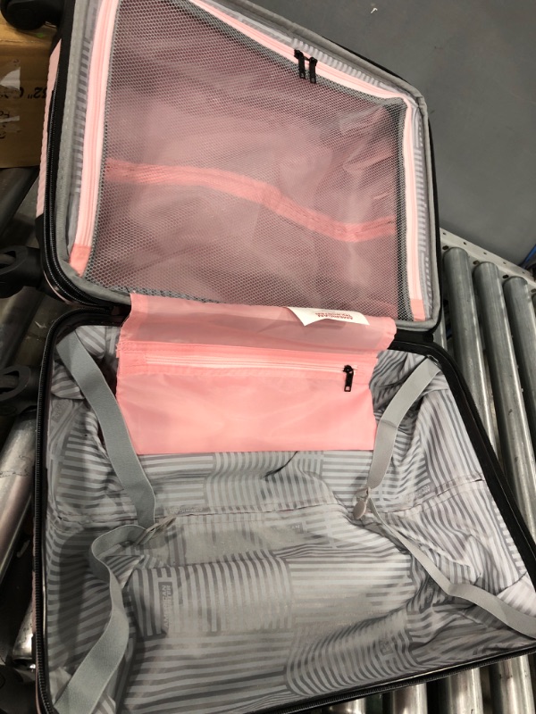 Photo 2 of *** USED *** American Tourister Stratum XLT Expandable Hardside Luggage with Spinner Wheels, Pink Blush, Carry-On 21-Inch
