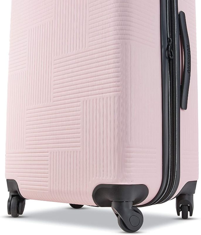 Photo 3 of *** USED *** American Tourister Stratum XLT Expandable Hardside Luggage with Spinner Wheels, Pink Blush, Carry-On 21-Inch
