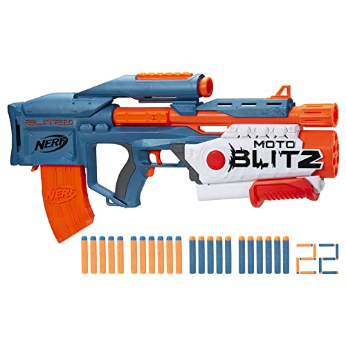 Photo 1 of **missing bullets**
NERF Elite 2.0 Motoblitz Blaster with Scope, Motorized 10-Dart Blasting, Airblitz 6 Darts, 22 Darts, Outdoor Toys for 8 Year Old Boys & Girls
