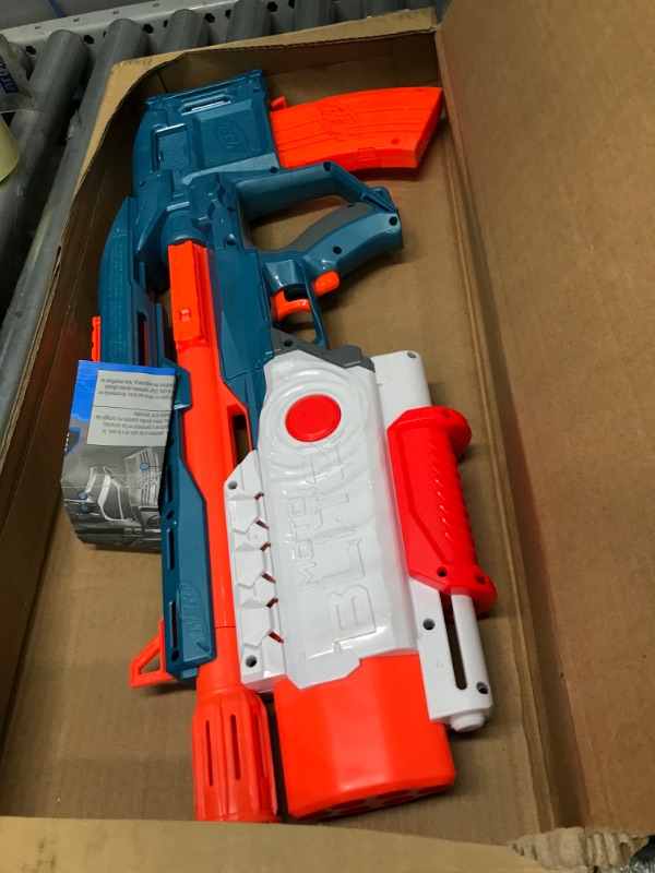 Photo 2 of **missing bullets**
NERF Elite 2.0 Motoblitz Blaster with Scope, Motorized 10-Dart Blasting, Airblitz 6 Darts, 22 Darts, Outdoor Toys for 8 Year Old Boys & Girls
