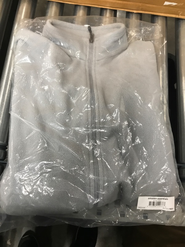 Photo 1 of Amazon Essentials Men's Full-Zip Polar Fleece Jacket (Available in Big & Tall) Polyester Light Grey Medium