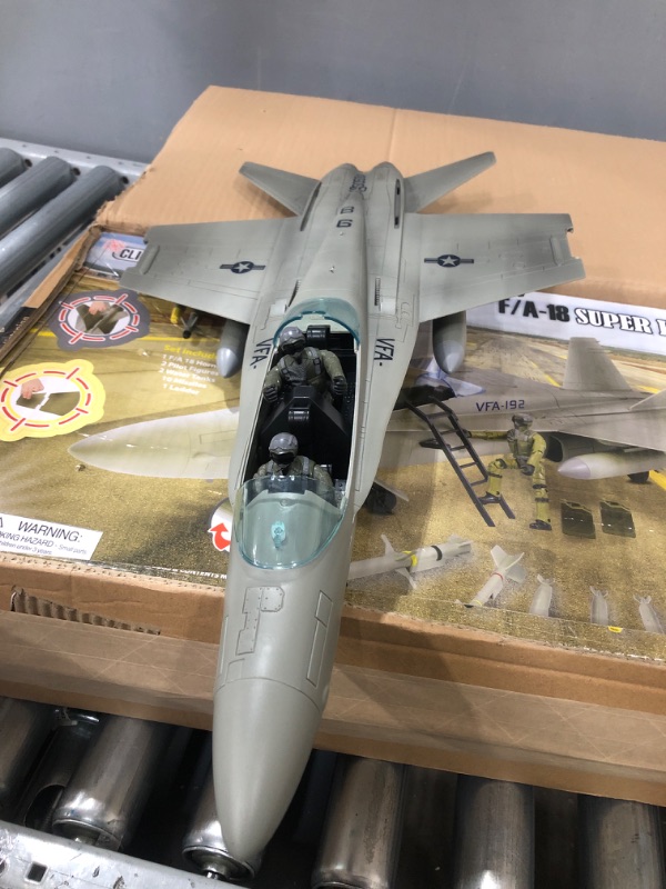 Photo 2 of Click N’ Play Military Air Force F/A 18 Super Hornet Fighter Jet, 16 Piece Play Set with Accessories - Army Action Figures, Missiles, and More, Toy Jets for Boys 6+