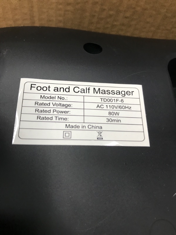 Photo 2 of ***PARTS ONLY*** Shiatsu Heated Foot and Calf Massager Machine to Relieve Sore Feet, Ankles, Calfs and Legs, Deep Kneading Therapy, Relaxation Vibration and Rolling & Stimulates Blood Circulation Black