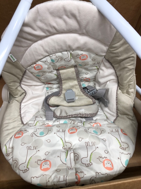 Photo 3 of Ingenuity Soothe 'n Delight 6-Speed Compact Portable Baby Swing with Music and Toy Bar, Folds for Easy Travel - Cozy Kingdom
