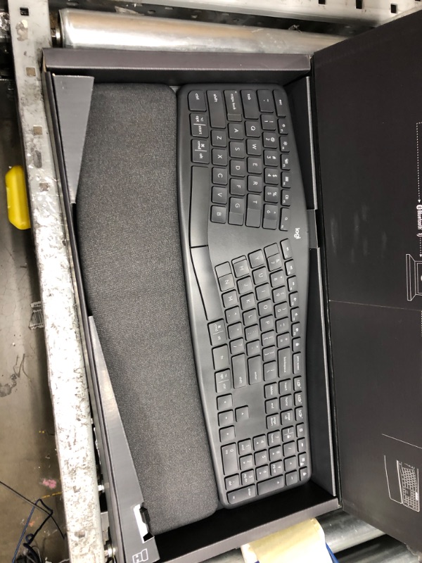 Photo 2 of Logitech Ergo K860 Wireless Ergonomic Keyboard with Wrist Rest and MX Ergo