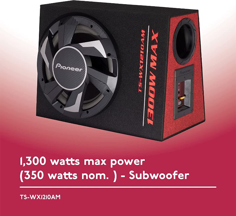 Photo 1 of PIONEER TS-WX1210AM 12” 1300 Max Power & Nilight - 50004R 120 Pcs/60 Pairs Quick Splice Wire Terminals T-Tap Self-Stripping with Nylon Fully Insulated Male Quick Disconnects Kit, 2 Years Warranty Max Power + Nilight