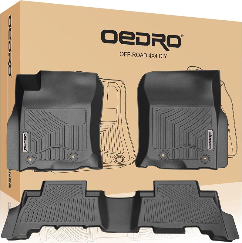 Photo 1 of 
OEDRO Floor Mats Compatible for 2013-2018 Dodge Ram 1500/2500/3500 with 1st Bench Seats, 2 Row Liner Set (Over-Hump Front & 2nd Seat), Crew Cab ONLY