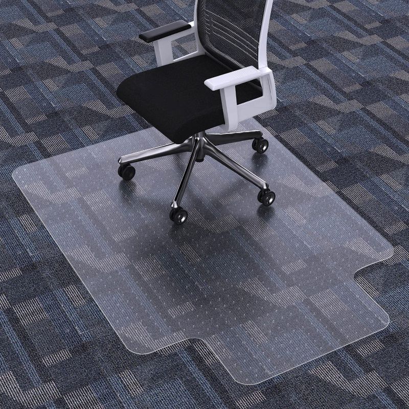 Photo 1 of VERY TOUGH TO UNROLL***
FuturHydro Office Chair Mat for Low Pile Carpet, 48" x 36" Clear Computer Desk Chair Mats for Carpeted Floors, Easy Glide Rolling Plastic Floor Mat (with Lip)