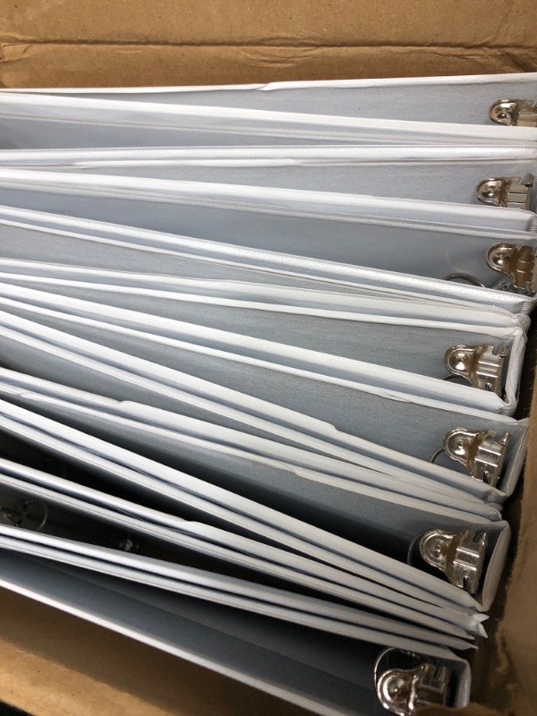 Photo 1 of Cardinal Economy 3-Ring Binders, 5/8" Round Rings, Holds 125 Sheets, ClearVue Presentation View, Non-Stick, White, Carton of 12 (90601) White 1/2 Inch Binders