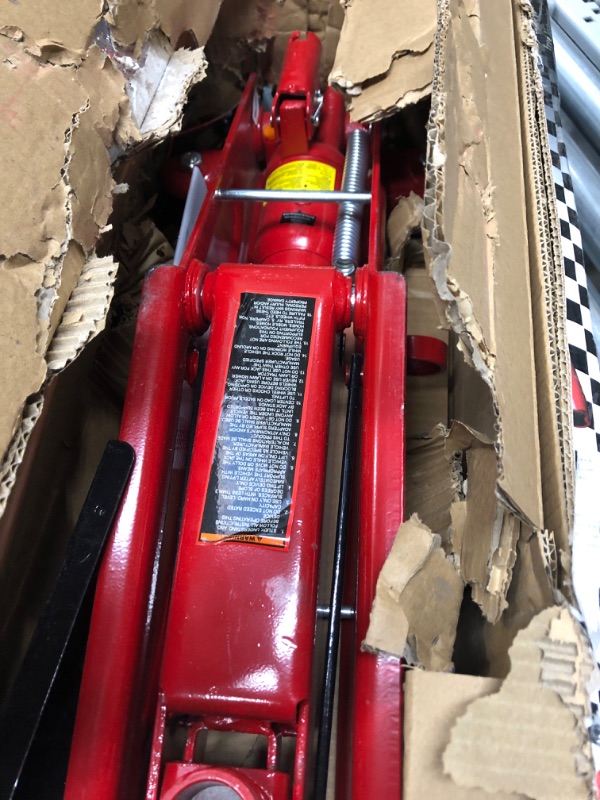 Photo 2 of BIG RED T83006 Torin Hydraulic Trolley Service/Floor Jack with Extra Saddle (Fits: SUVs and Extended Height Trucks): 3 Ton (6,000 lb) Capacity, Red