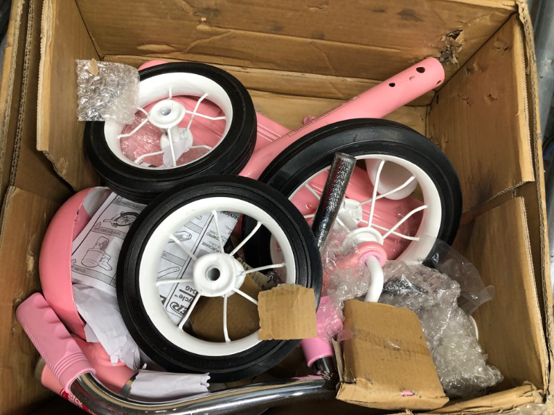 Photo 2 of **PARTS ONLY**
Radio Flyer Classic Pink Dual Deck Tricycle Ride On, 31.5L x 24.5W x 21.5H in.
