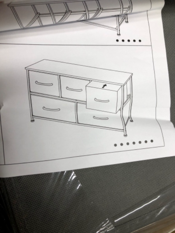 Photo 3 of *INSTRUCTIONS SHOW DIFFERENT PRODUCT* HOMOKUS Night Stand Storage Tower, End Table, Organizer Unit with 2 Drawers - Sturdy Steel Frame, Wood Top, Easy Pull Fabric Bins - Short Dresser for Bedroom, Living Room, Closets, Hallway - Dark Grey Vertical 2 Drawe