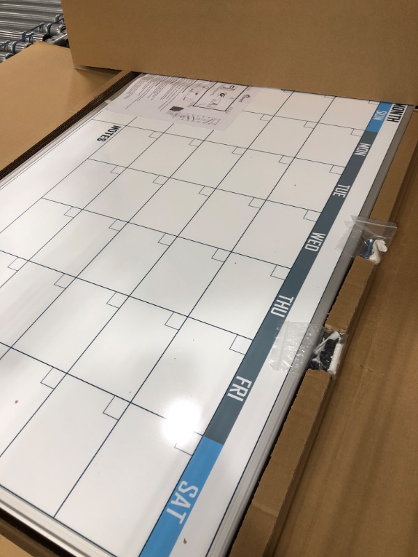 Photo 3 of XBoard Magnetic Calendar Whiteboard 36" x 24" - Monthly Calendar Dry Erase Board, White Board + Colorful Calendar Board, Silver Aluminium Framed Monthly Planning Board 36" x 24" - Calendar