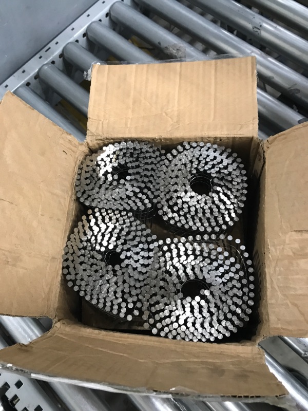 Photo 2 of 3600 Count 2-1/2 Inch x .090-Inch Ring Shank 304 Stainless Steel Siding Nails 15-Degree Collated Wire Coil Siding Nails for Cement Board Siding or Fencing Applications