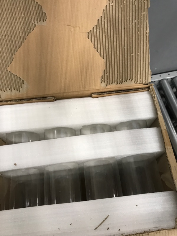 Photo 1 of 12 Pack Clear Glass Cylinder Vases, Table Flowers Vase Candle Holder for Home,Garden, Wedding Centerpiece Decorations and Formal Dinners (Width 4", Height 14") 14 Inch-12 Pack