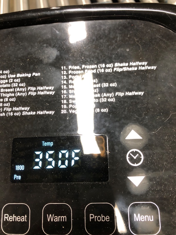 Photo 3 of ***TESTED POWERS ON*** Nu Wave Brio 7-in-1 Air Fryer Oven, 7.25-Qt with One-Touch Digital Controls, 50°- 400°F Temperature Controls in 5° Increments, Linear Thermal (Linear T) for Perfect Results, Black 7.25QT Brio