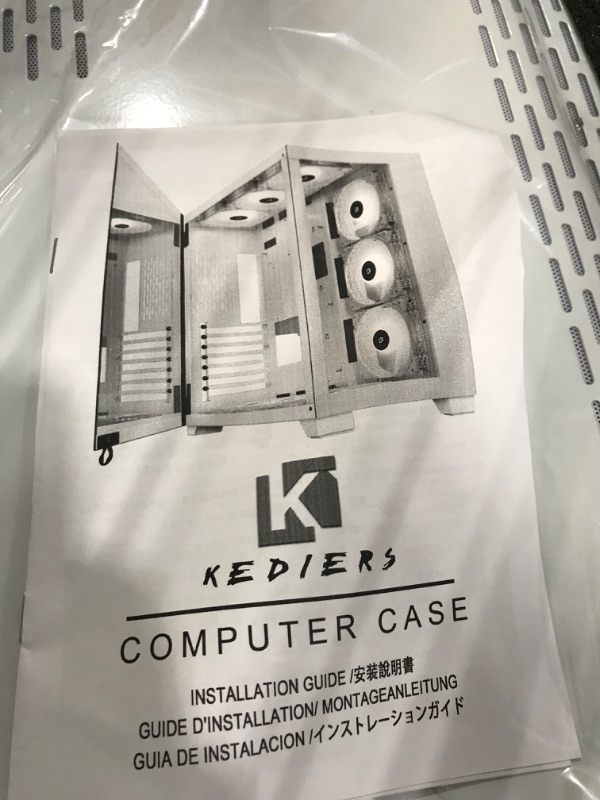 Photo 2 of KEDIERS PC Case - ATX Tower Tempered Glass Gaming Computer Case with 9 ARGB Fans,C590