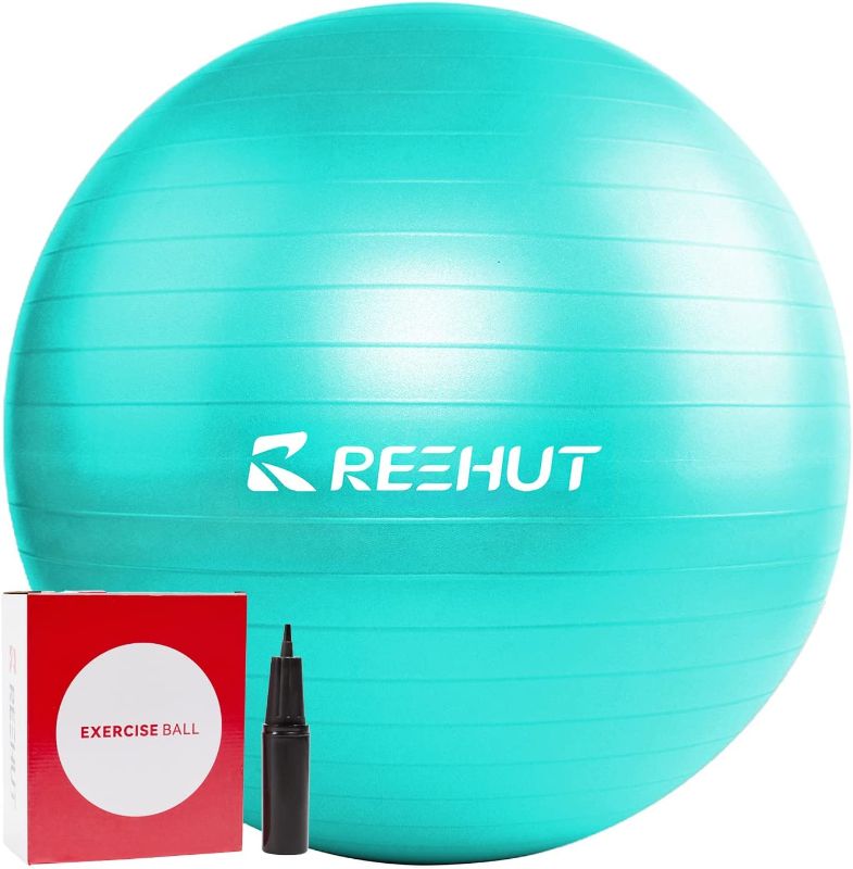 Photo 1 of **missing pump**
REEHUT Exercise Ball (55cm,65cm,75cm) for Fitness,Anti-Burst Yoga Ball Office Chair,Balance Ball,Extra Thick Stability Ball for Home, Gym,Physical Therapy, Pregnancy Quick Pump Included
