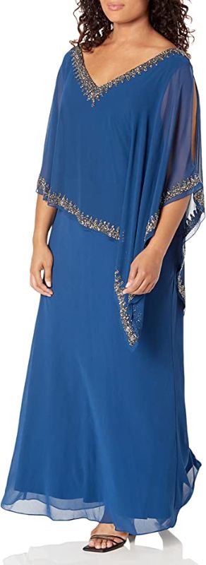 Photo 1 of J Kara Women's Embellished Overlay Gown 8
