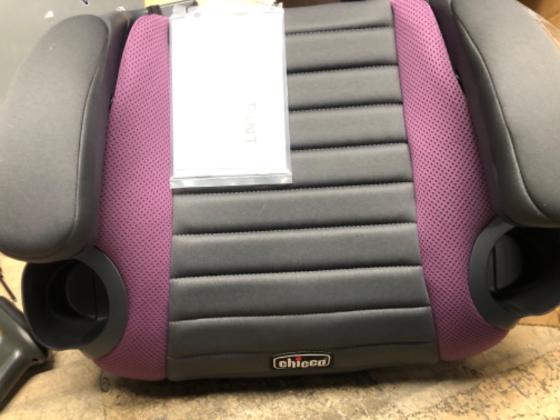 Photo 2 of Chicco GoFit Backless Booster Car Seat, Travel Booster Seat for Car, Portable Car Booster Seat for Children 40-110 lbs, Grape/Purple, 1 Count (Pack of 1) Grape GoFit