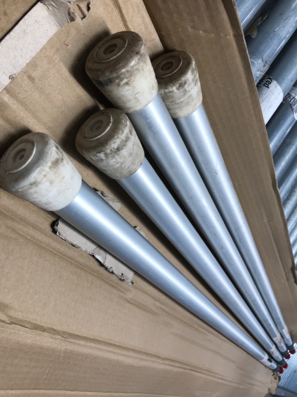Photo 2 of **DAMAGE* MISSING PARTS* ZIPWALL SLP4 12 Foot Spring Loaded Dust Barrier Poles (Pack of 4), 4 Pack, Silver, 4 Count 4 Pack 12' Poles