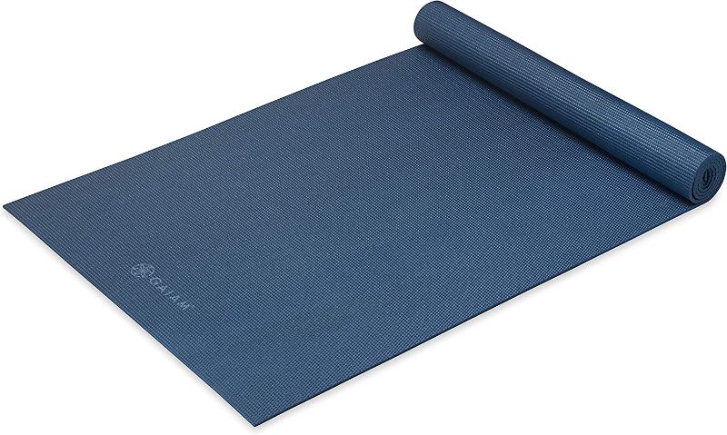 Photo 1 of **MINOR DAMAGE* *Gaiam Yoga Mat - Premium 5mm Solid Thick Non Slip Exercise & Fitness Mat for All Types of Yoga, Pilates & Floor Workouts (68" x 24" x 5mm)

