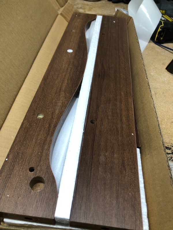 Photo 1 of Rush Creek Creations Single Rifle/Shotgun Gun Wall Display Rack - Convenient Hunting Storage Durable Dark Walnut Finish