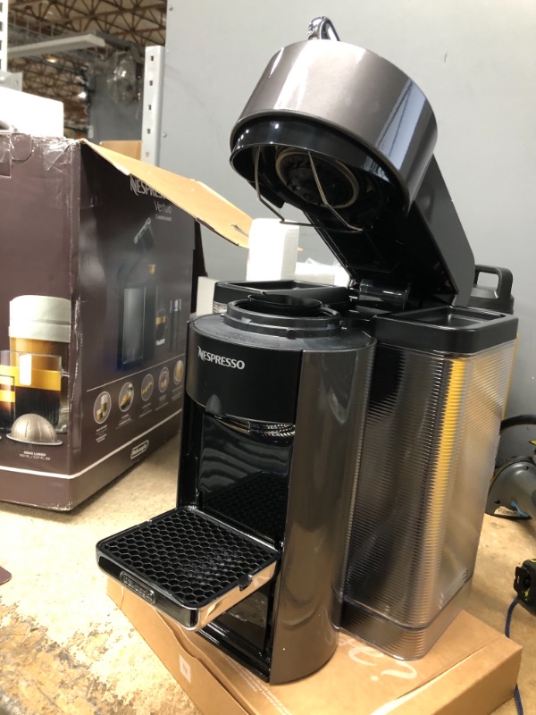 Photo 3 of **MILK FROTHER MISSING**
Nespresso VertuoPlus Coffee and Espresso Machine by De'Longhi with Milk Frother, Grey Machine + Aero Gray