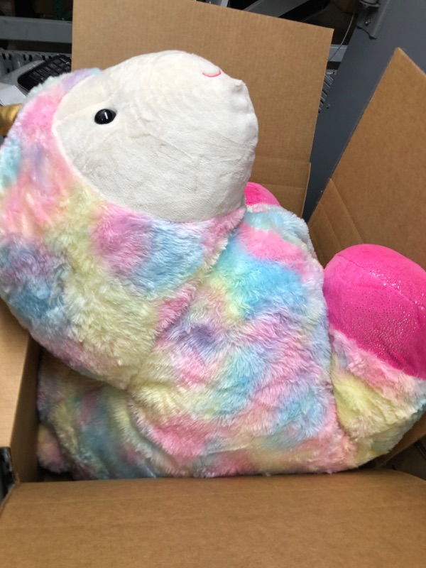 Photo 2 of Animal Adventure | Sqoosh2Poof Giant, Cuddly, Ultra Soft Plush Stuffed Animal with Bonus Interactive Surprise - 44" Llamacorn