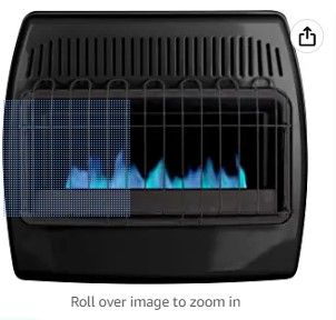 Photo 1 of Dyna-Glo 30,000 BTU Blue Flame Thermostatic Garage Vent Free Wall Heater, Black
