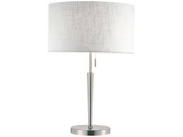 Photo 1 of Adesso 3376-15 Hamilton Table Lamp, 26.25 in., 100W Incandescent/26W CFL, Walnut Eucalyptus Wood/Antique Brass, 1 Modern Lamp
