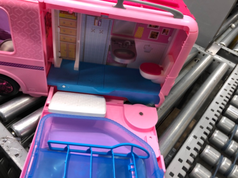 Photo 3 of Barbie Camper Playset With Barbie Accessories, Pool And Furniture, Rolling Vehicle With Campsite Transformation??? [Amazon Exclusive]