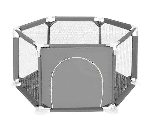 Photo 1 of Baby Playpen,Kids Small Playard Indoor & Outdoor Kids Activity Center,Infant Safety Gates with Breathable Mesh,Sturdy Play Yard for Toddler,Children's Fences Packable & Portable
