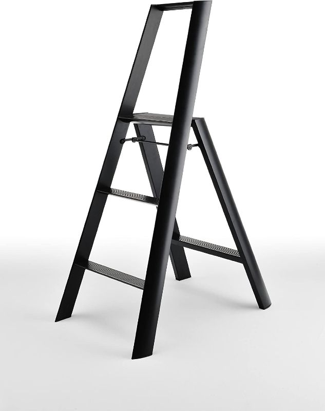 Photo 2 of  Ladders Lucano Step Ladder, 3-Step Black
