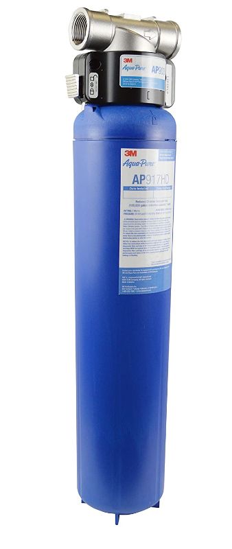 Photo 1 of 3M Aqua-Pure Whole House Sanitary Quick Change Water Filter System AP903, Reduces Sediment, Chlorine Taste and Odor, 304 Stainless Steel
