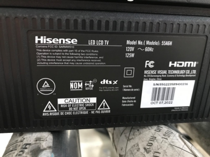 Photo 5 of Hisense A6 Series 55-Inch Class 4K UHD Smart Google TV with Voice Remote, Dolby Vision HDR, DTS Virtual X, Sports & Game Modes, Chromecast Built-in (55A6H, 2022 New Model)
