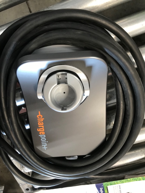 Photo 6 of (NOT TESTED)ChargePoint Home Flex Electric Vehicle (EV) Charger, 16 to 50 Amp, 240V, Level 2 WiFi Enabled EVSE, UL Listed, ENERGY STAR, NEMA 14-50 Plug or Hardwired, Indoor / Outdoor, 23-foot cable , Black
**WAS NOT ABLE TO TEST, UNAWARE IF FUNCTIONAL, NO