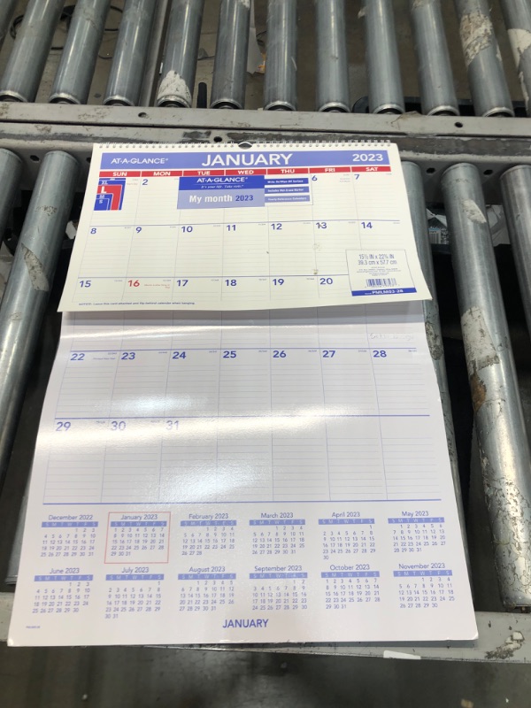 Photo 2 of AT-A-GLANCE 2023 Erasable Calendar, Dry Erase Wall Planner, 15-1/2" x 22-3/4", Medium (PMLM0328) Medium 2023 New Edition