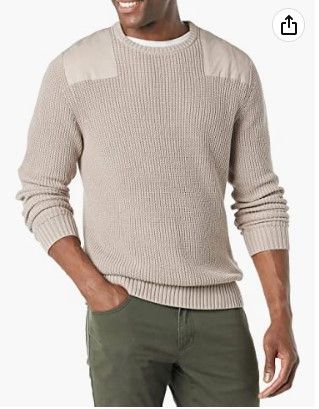 Photo 1 of Goodthreads Men's Soft Cotton Military Sweater, MEDIUM TALL
