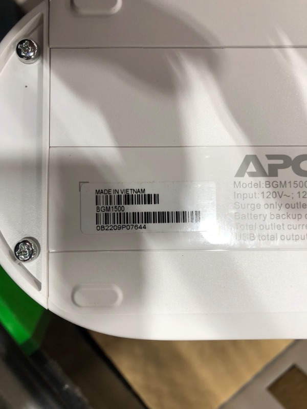 Photo 5 of APC Gaming UPS, 1500VA Sine Wave UPS Battery Backup with AVR and (3) USB Charger Ports, BGM1500B, Back-UPS Pro Uninterruptible Power Supply, Arctic
