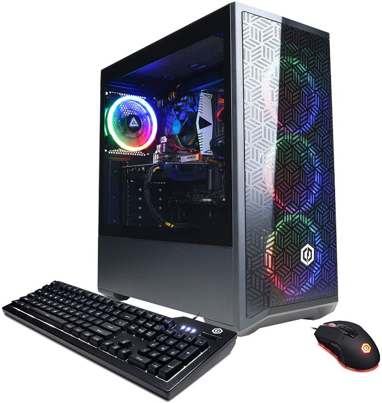 Photo 1 of CYBERPOWERPC Gamer Xtreme VR Gaming PC, Intel Core i5-11400F 2.6GHz, GeForce RTX 3050 8GB, 8GB DDR4, 500GB PCI-E NVMe SSD, WiFi Ready & Win 11 Home (GXiVR8060A12), Black
