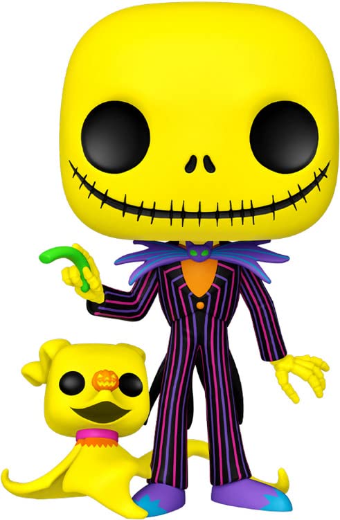 Photo 1 of FUNKO POP! JUMBO: THE NIGHTMARE BEFORE CHRISTMAS - JACK AND ZERO (BLACKLIGHT), MULTICOLOR, 10 INCHES, 63965
